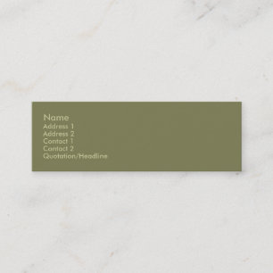 Mini Carte de visite vert d'olive