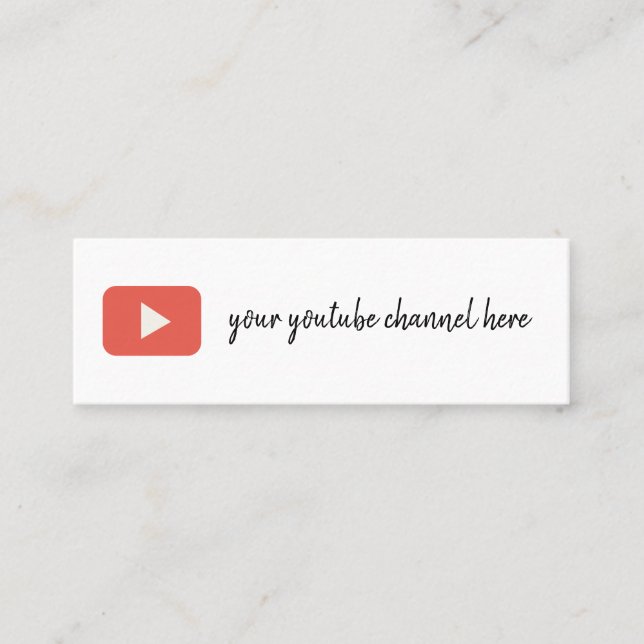 Mini carte de visite youtube (Devant)