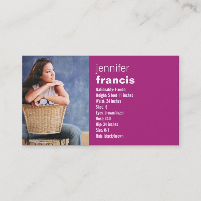 Mini carte d'élém. de croisement rose (Devant)