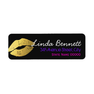 Mini carte design Gold Lips