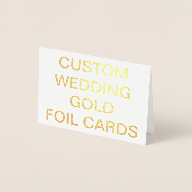 Mini carte Gold personnalisée de mariage (Devant)