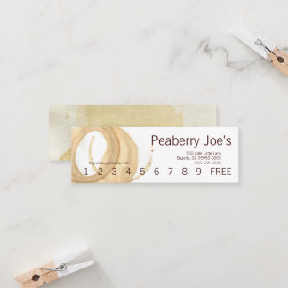 Mini carte perforée de tache de tasse de café