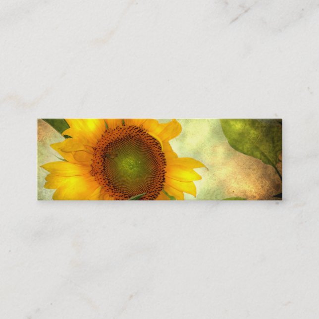 Mini carte personnalisable de tournesol (Devant)
