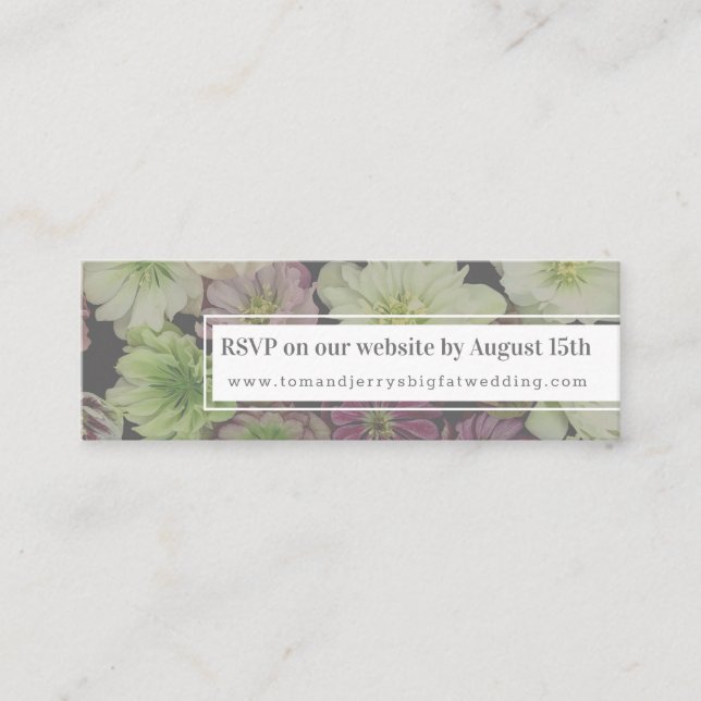 Mini carte RSVP Web Hellebore Garden CLASSIQUE (Devant)