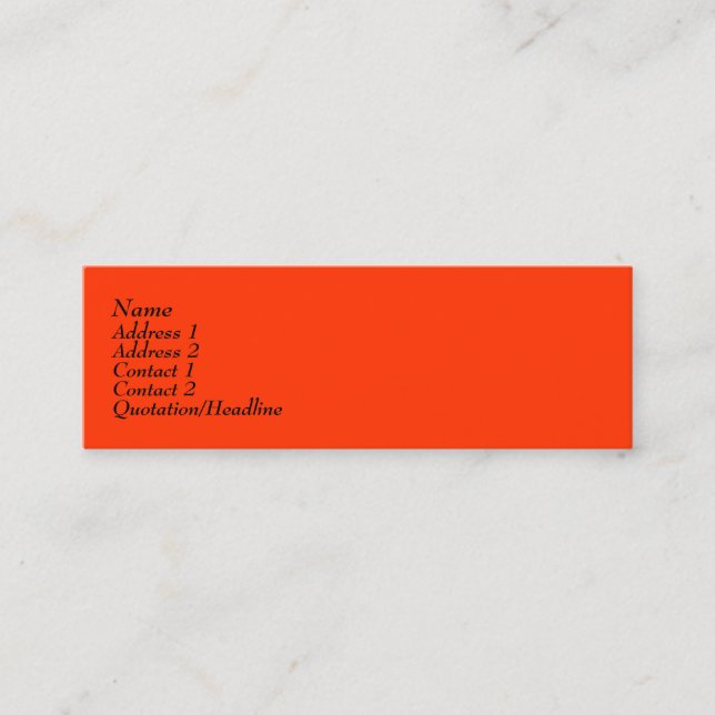 Mini cartes de Buisiness (Devant)