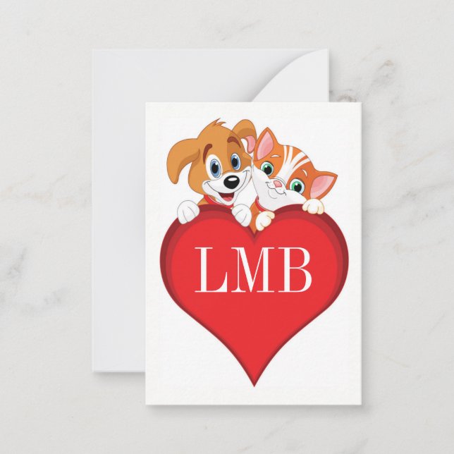 Mini-cartes de Saint Valentin sur Carte de visite (Devant)