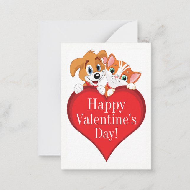 Mini-cartes de Saint Valentin sur Carte de visite (Devant)