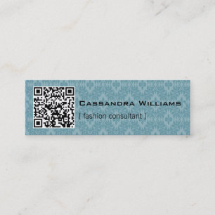 Mini cartes de visite de CODE bleu de la damassé