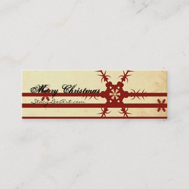 Mini cartes de visite de Joyeux Noël (Devant)
