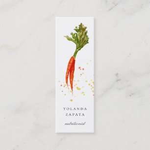 Mini cartes de visite peints de carottes