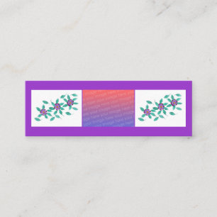 Mini Cartes Signets Fleurs violettes Votre Photo