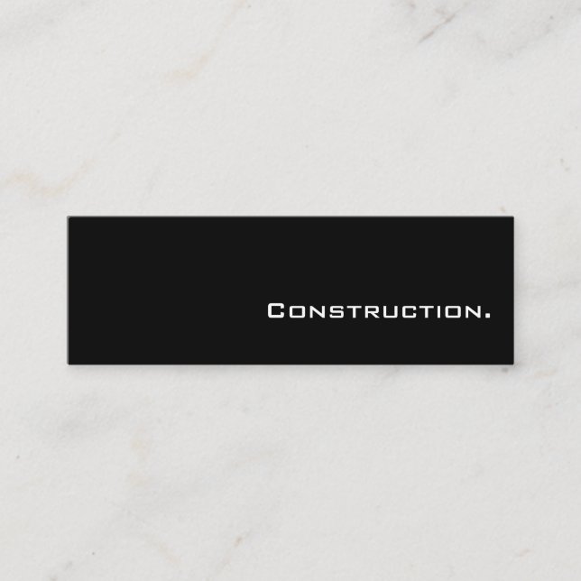 Mini cartes simples d'entreprise de construction (Devant)