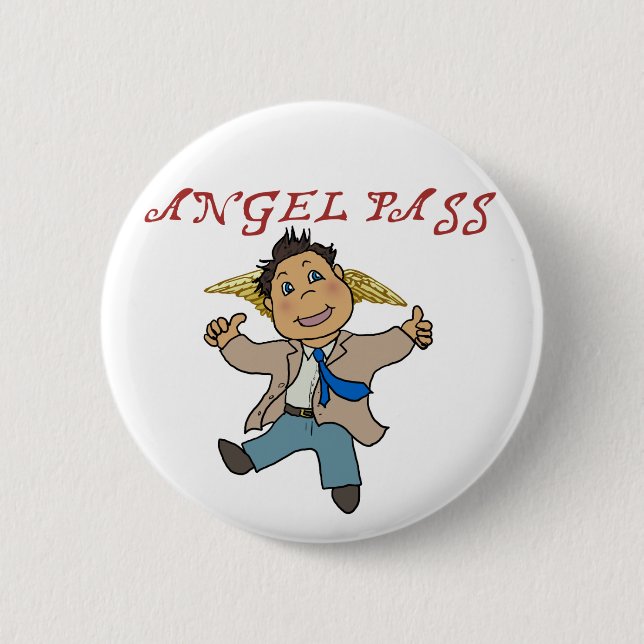 Mini Castiel Angel 2 Inch Round Button (Front)