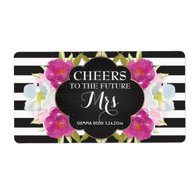 Mini Champagne Label Bridal Shower Favour (Front)