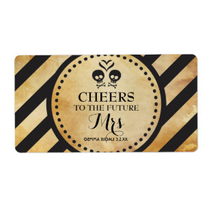 Mini Champagne Label Gothic Shower Favour