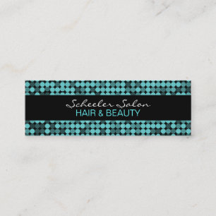 Mini Charme turquoise frais - carte de visite maigre