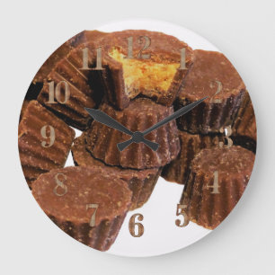 Mini Chocolate and Peanut Butter Treats Wall Clock