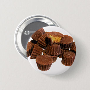 Mini Chocolate and Peanut Treats 2 Inch Round Button