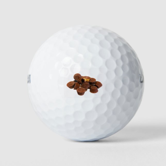 Mini Chocolate and Peanut Treats Golf Balls (Front)
