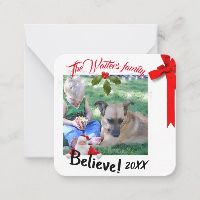 Mini Christmas photo with Santa Cards (Front)