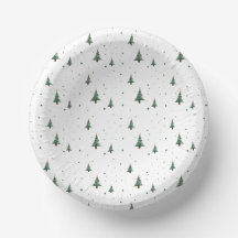 Mini Christmas Tree Paper Plates