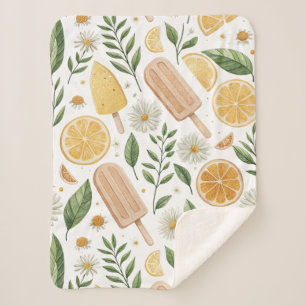 Mini Citrus Popsicle Sherpa Blanket – Small