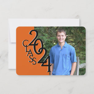 Mini Class of 2019 Orange Invitation