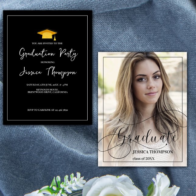 Mini Classe de 2025 Photo Graduation Invitation (Mini Class of 2025 Photo Graduation Invitation)