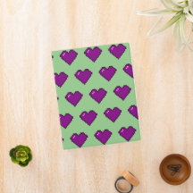 Motif de coeur violet Pixel