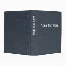 Simple Cuir bleu-gris personnalisable