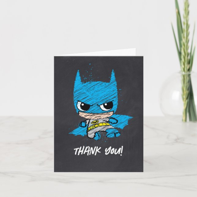 Mini Classic Batman Sketch Birthday - Thank You (Front)