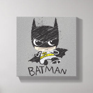 Mini Classic Batman Sketch Canvas Print