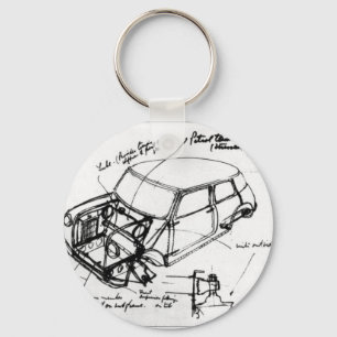 mini-classic sketch key keychain