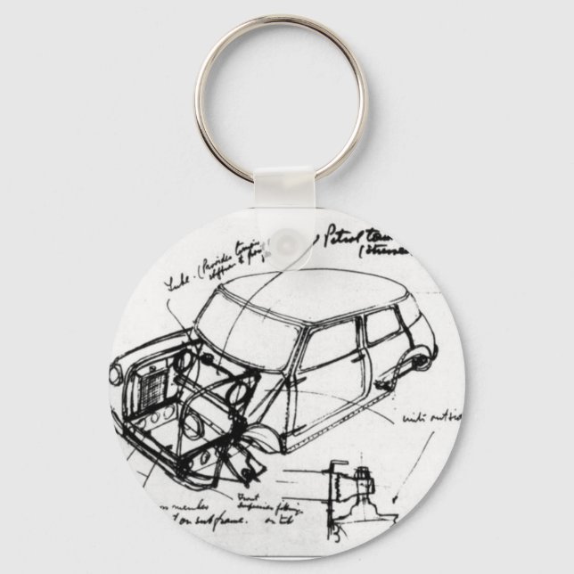 mini-classic sketch key keychain (Front)