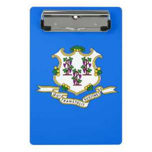 Mini clipboard with flag of Connecticut, USA