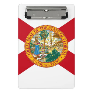 Mini clipboard with flag of Florida, USA