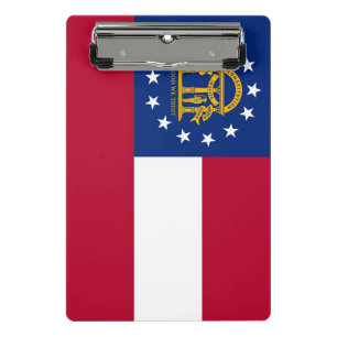 Mini clipboard with flag of Georgia, USA