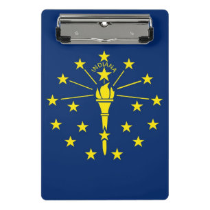 Mini clipboard with flag of Indiana State, USA