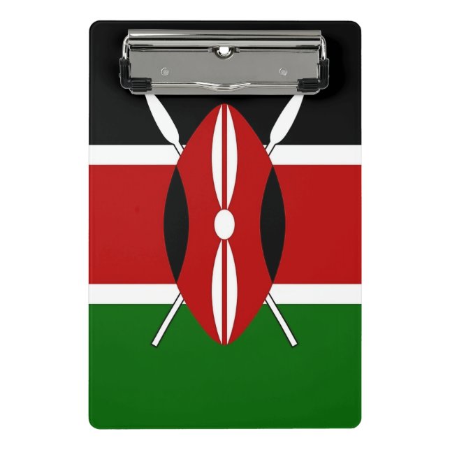 Mini clipboard with flag of Kenya (Front)