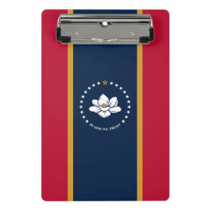 Mini clipboard with flag of Mississippi, USA