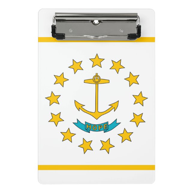Mini clipboard with flag of Rhode Island, USA (Front)