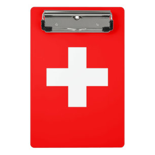 Mini clipboard with flag of Switzerland