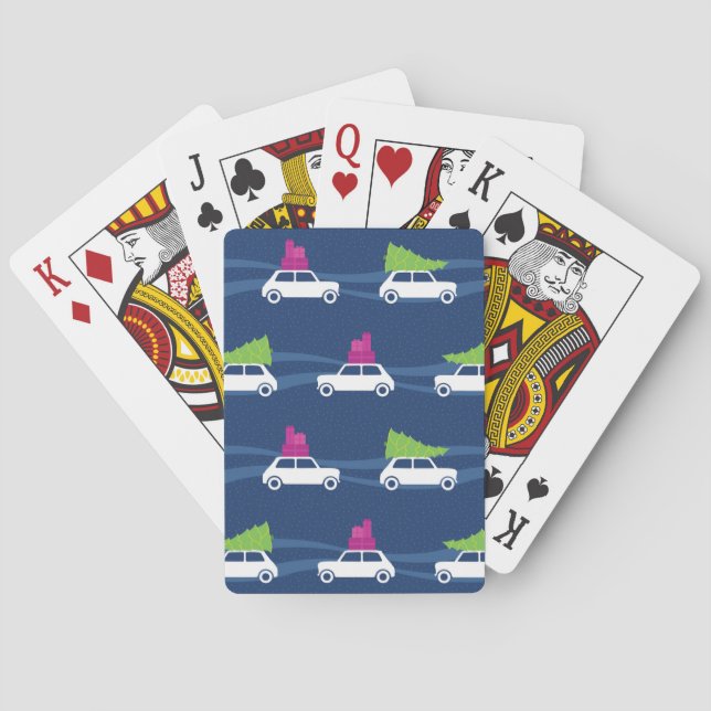 Mini Cooper Christmas Traffic Playing Cards (Back)