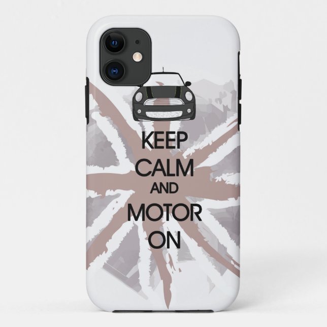 MINI Cooper Keep Calm and Motor iPhone Case (Back)