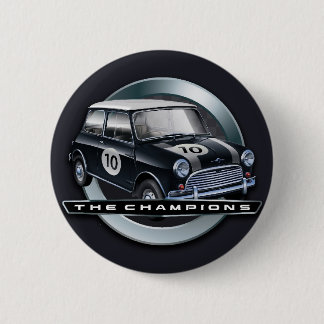 Mini Cooper S black 2 Inch Round Button