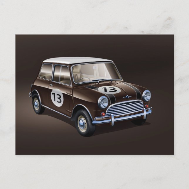 Mini Cooper S brown Postcard (Front)