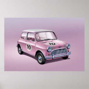 Mini Cooper S Poster rose
