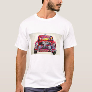 Mini Cooper t-shirt couleur d'aquarelle de voiture
