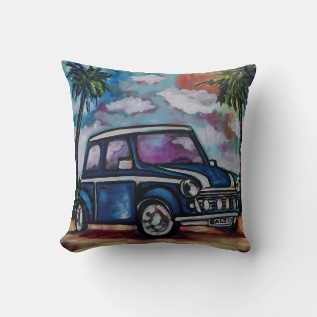 Mini Cooper Throw Pillow (Front)