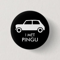 Mini Cooper Trading Pin - White on Black